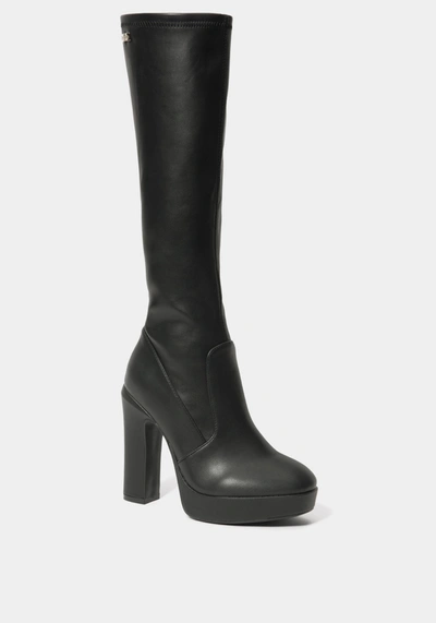 Bebe Amabella Boots In Black Faux
