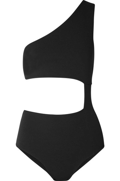 Haight Monica One-shoulder Cutout Swimsuit In Black