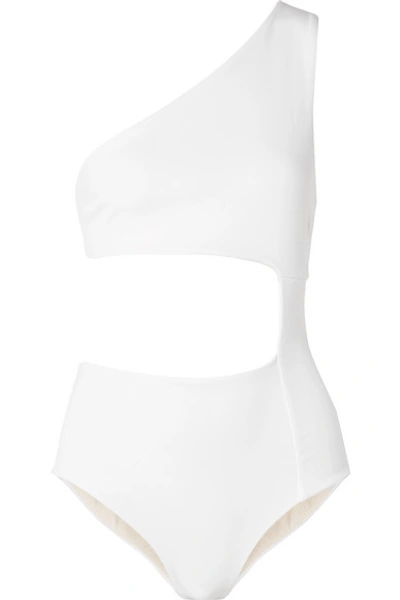 Haight Monica One-shoulder Cutout Swimsuit In White
