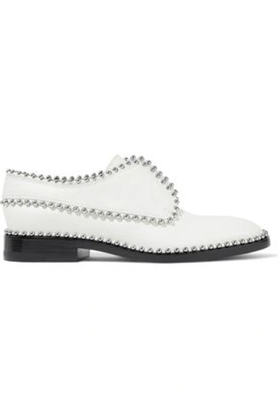Alexander Wang Wendie Studded Leather Brogues In White
