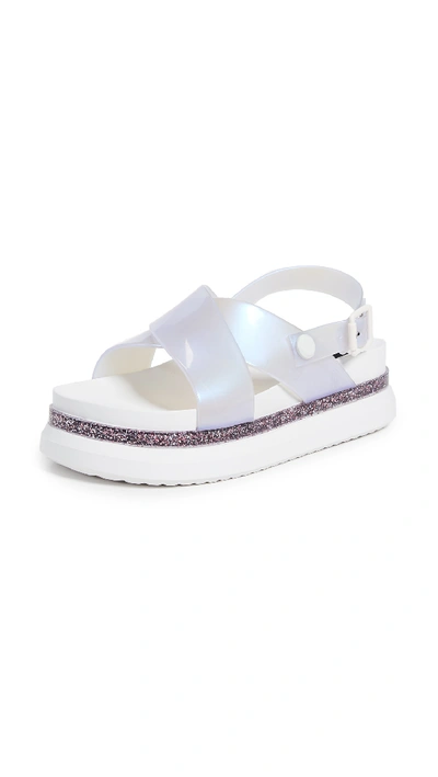 Melissa Cosmic Sandals In White Lilac/pearl