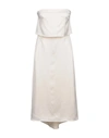 Halston Heritage Midi Dresses In Ivory