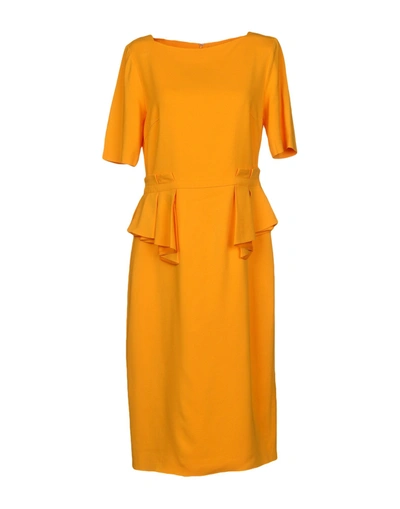 Raoul Knee-length Dress In Orange