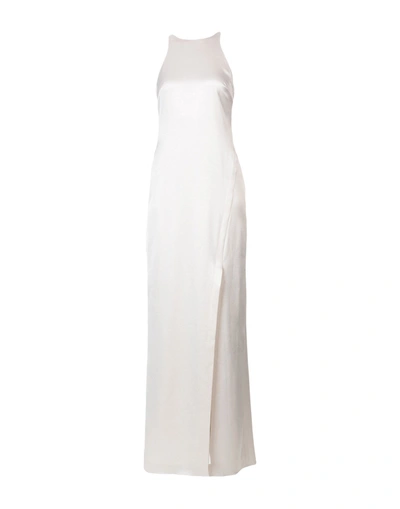 Halston Heritage Long Dresses In Ivory