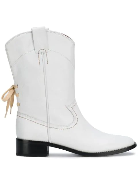 see by chloe white boots