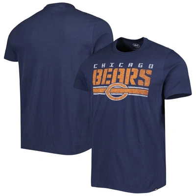 47 ' Navy Chicago Bears Logo Team Stripe T-shirt