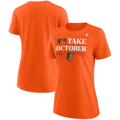 Profile Orange Baltimore Orioles 2023 Postseason Locker Room V-neck T-shirt