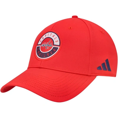 Adidas Originals Adidas Red Washington Capitals Circle Logo Flex Hat