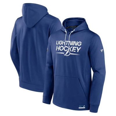 Fanatics Branded  Blue Tampa Bay Lightning Authentic Pro Pullover Hoodie