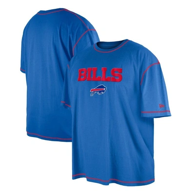New Era Men's  Royal Buffalo Bills Third Down Big And Tall Puff Print T-shirt