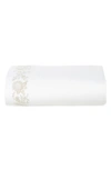 Ralph Lauren Eloise Embroidered 624 Thread Count Organic Cotton Sheet Set In True Platinum