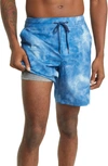 Fair Harbor The Ozone Water Repellent Board Shorts In Clark Blue