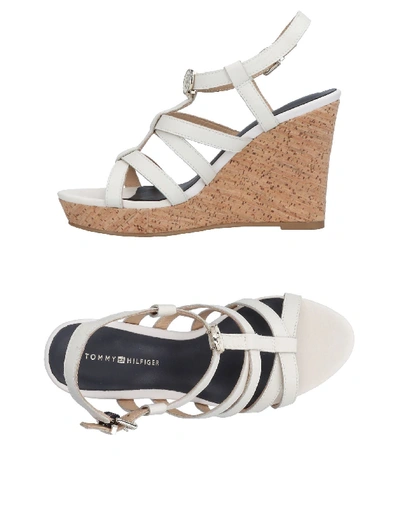 Tommy Hilfiger Sandals In Ivory