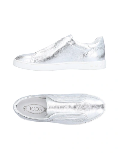 Tod's Sneakers In Silver