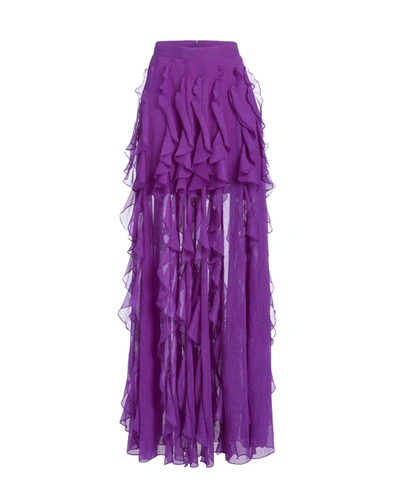 Patbo Ruffle Maxi Skirt In Purple