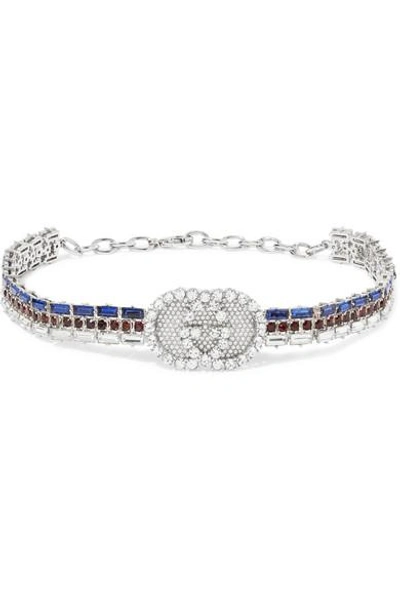 Gucci Silver-plated Crystal Choker