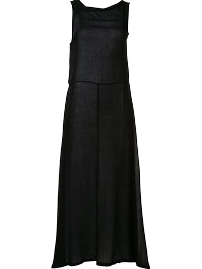 Ann Demeulemeester Flared Maxi Dress - Black