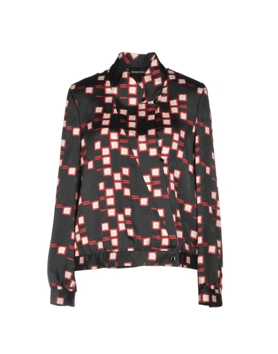 Emporio Armani Patterned Shirts & Blouses In Black