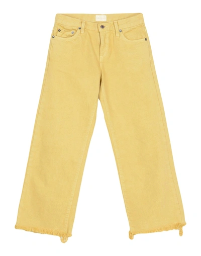Simon Miller Denim Trousers In Yellow