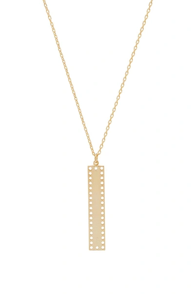 Natalie B Jewelry Dusk Bar Necklace In Metallic Gold