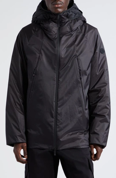 Moncler Aberdeen Hooded Down Jacket In Black