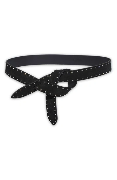 Isabel Marant Lecce Studded Leather Belt In Black