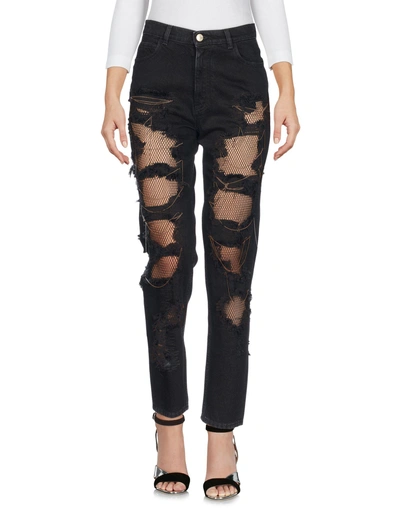 Tommy Hilfiger Denim Trousers In Black