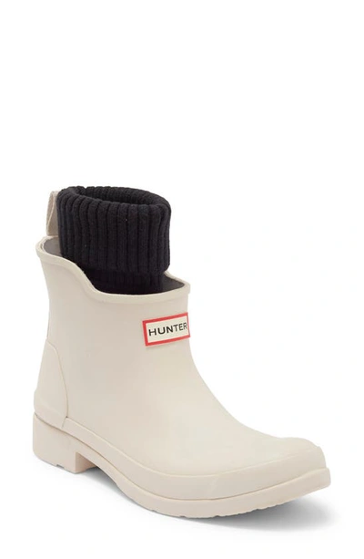 Hunter Indoor/outdoor Chelsea Sock Boot In Cast/ Black