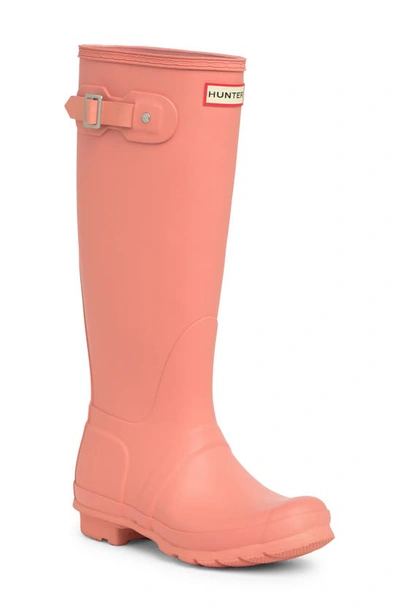 Hunter Original Tall'rain Boot In Rough Pink