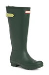 Hunter Original Tall Waterproof Rain Boot In Maa Green/ Wild Green