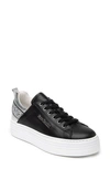 Nerogiardini Glitter Strap Sneaker In Black/silver