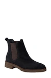 Paul Green Sunny Chelsea Boot In Black Soft Suede