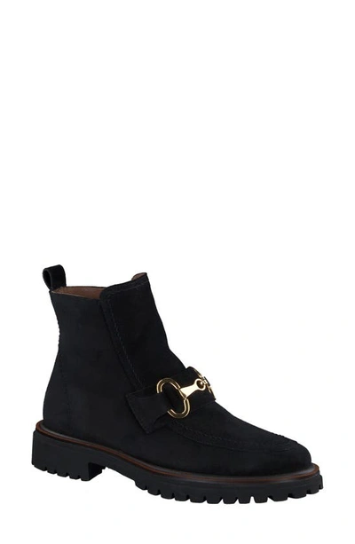 Paul Green Superb Bootie In Black Soft Suede
