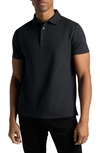 Hypernatural Dagger Supima® Cotton Blend Slim Fit Polo In Magpie Black