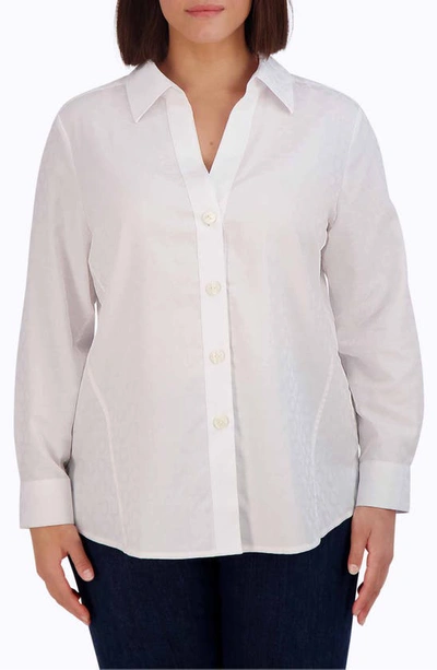 Foxcroft Paityn Button-up Shirt In White
