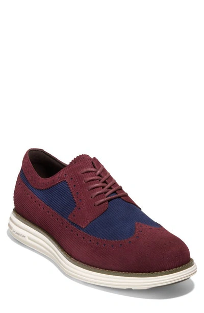 Cole Haan Originalgrand Remastered Longwing Derby In Bloodstone/ Evening