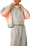 Fp Movement Intercept Colorblock Sweatshirt In Heather Grey Melon