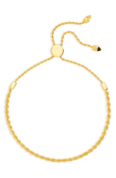 Monica Vinader Corda Rope Chain Friendship Bracelet In Yellow Gold