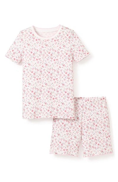 Petite Plume Girls' Dorset Tight Fit Short Pajama Set - Little Kid, Big Kid In Pink