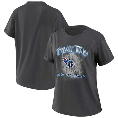 Wear By Erin Andrews Charcoal Tennessee Titans Boyfriend T-shirt