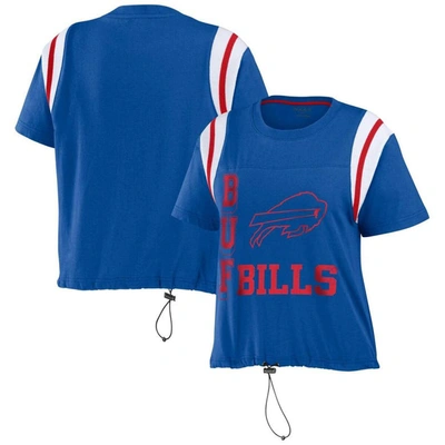 Wear By Erin Andrews Royal Buffalo Bills Cinched Colorblock T-shirt