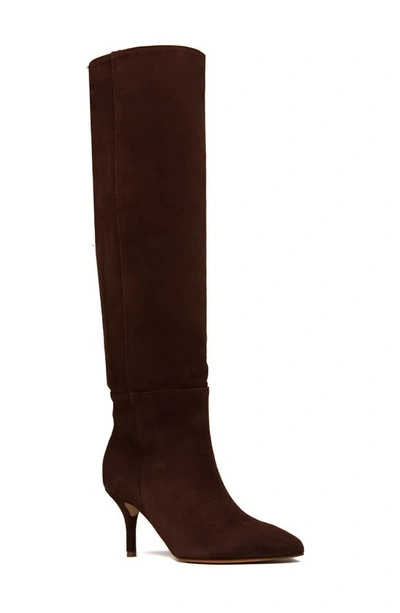 Beautiisoles Wendy Pointed Toe Knee High Boot In Dark Brown