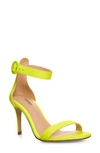 L Agence Gisele Ii Ankle Strap Sandal In Neon