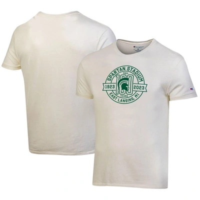 Champion White Michigan State Spartans 100th Anniversary Spartan Stadium T-shirt