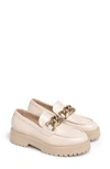 Nerogiardini Chain Platform Loafer In Beige