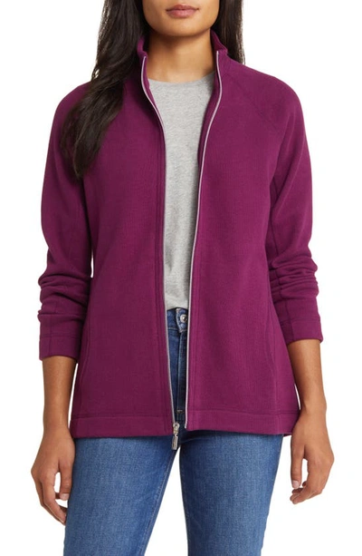 Tommy Bahama New Aruba Zip Front Stretch Cotton Jacket In Dark Purple