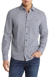 Johnnie-o Hyat Hangin' Out Check Button-up Shirt In Lake