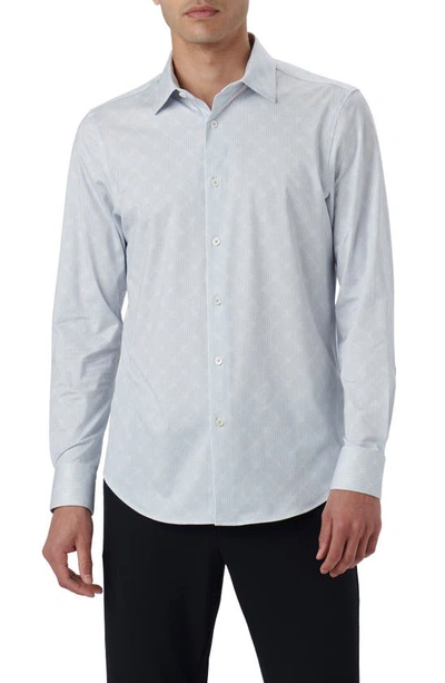 Bugatchi James Ooohcotton® Geometric Print Button-up Shirt In Air Blue