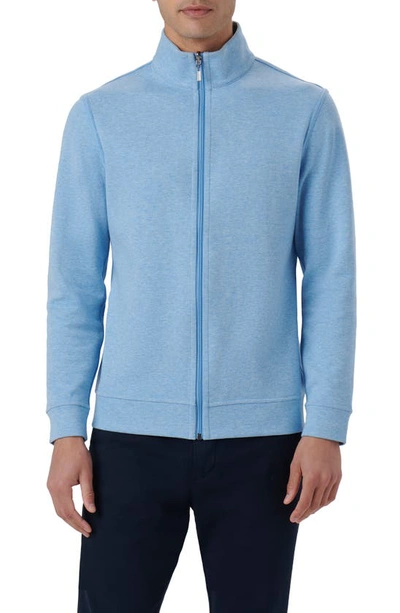 Bugatchi Reversible Knit Jacket In Air Blue