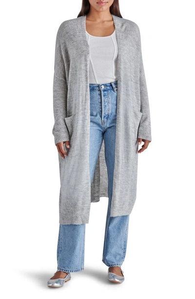 Steve Madden Bleeker Duster Cardigan In Light Grey